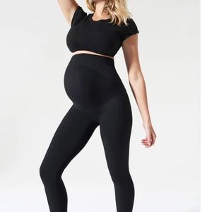 EUC BLANQI Everyday Maternity Belly Support Leggings, Size Medium